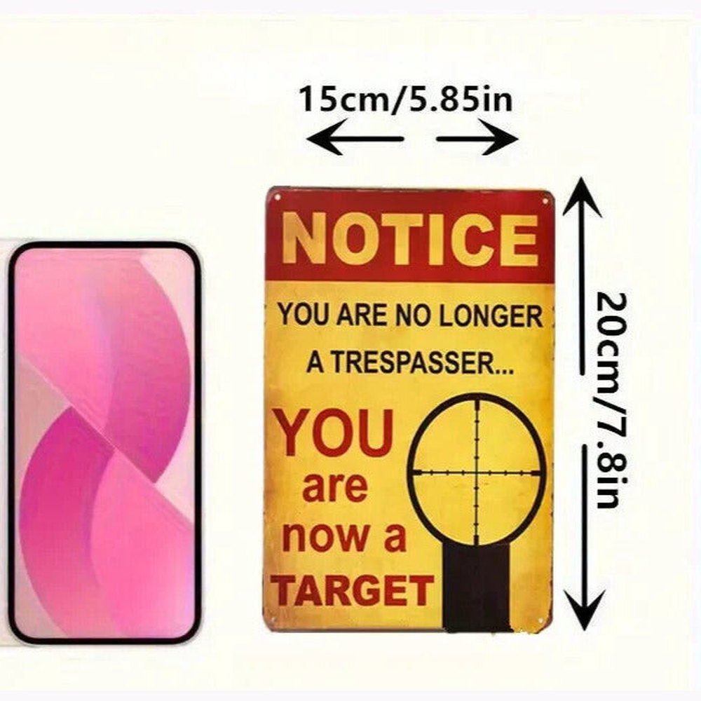 Notice: You Are Now A Target - Wood Sign NEW! Home & Garden:Home Décor:Plaques & Signs Style Your Walls